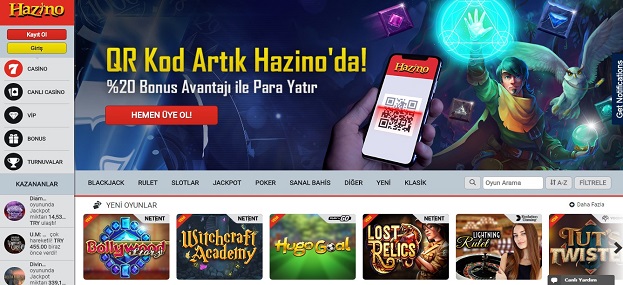 Hazino Casino Sitesi Tanıtım Görseli